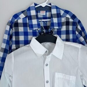 Gymboree Blue and White Button Down Shirts for Casual Elegance